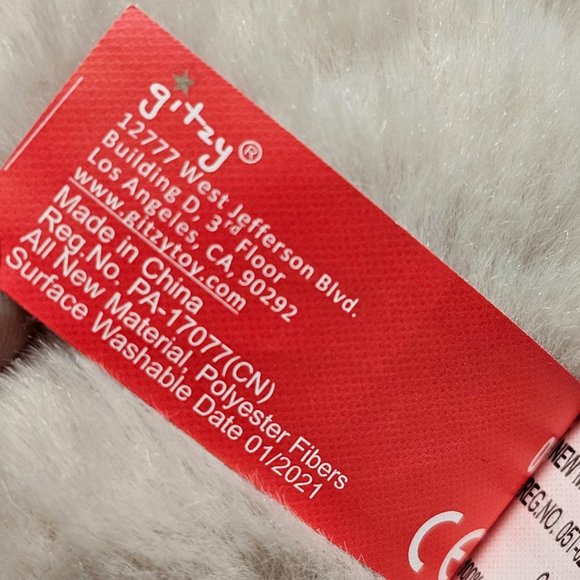 Gitzy Plush Gingham Stuffed Animal Cream Bunny Rabbit with Bow Toy Decor - Picture 9 of 14